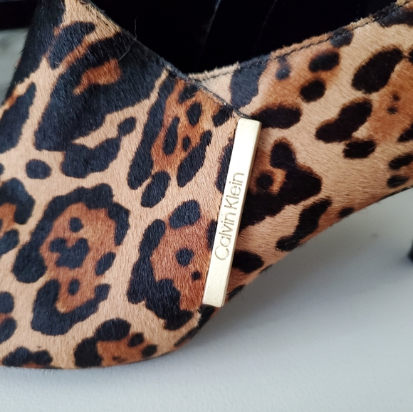 Calvin Klein Leopard Print Booties - Picture 2 of 6